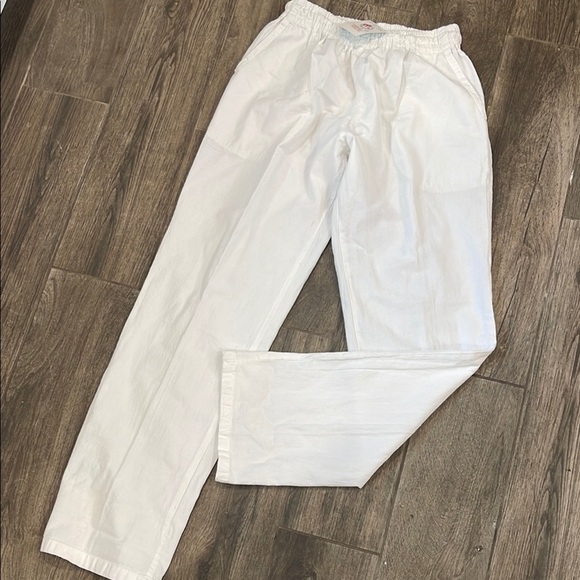 NWT White soft cotton Beachwear Pants - Picture 1 of 4